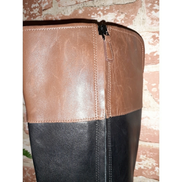 Cole Haan Primrose Black Leather Tall Riding Boots - Picture 13 of 16